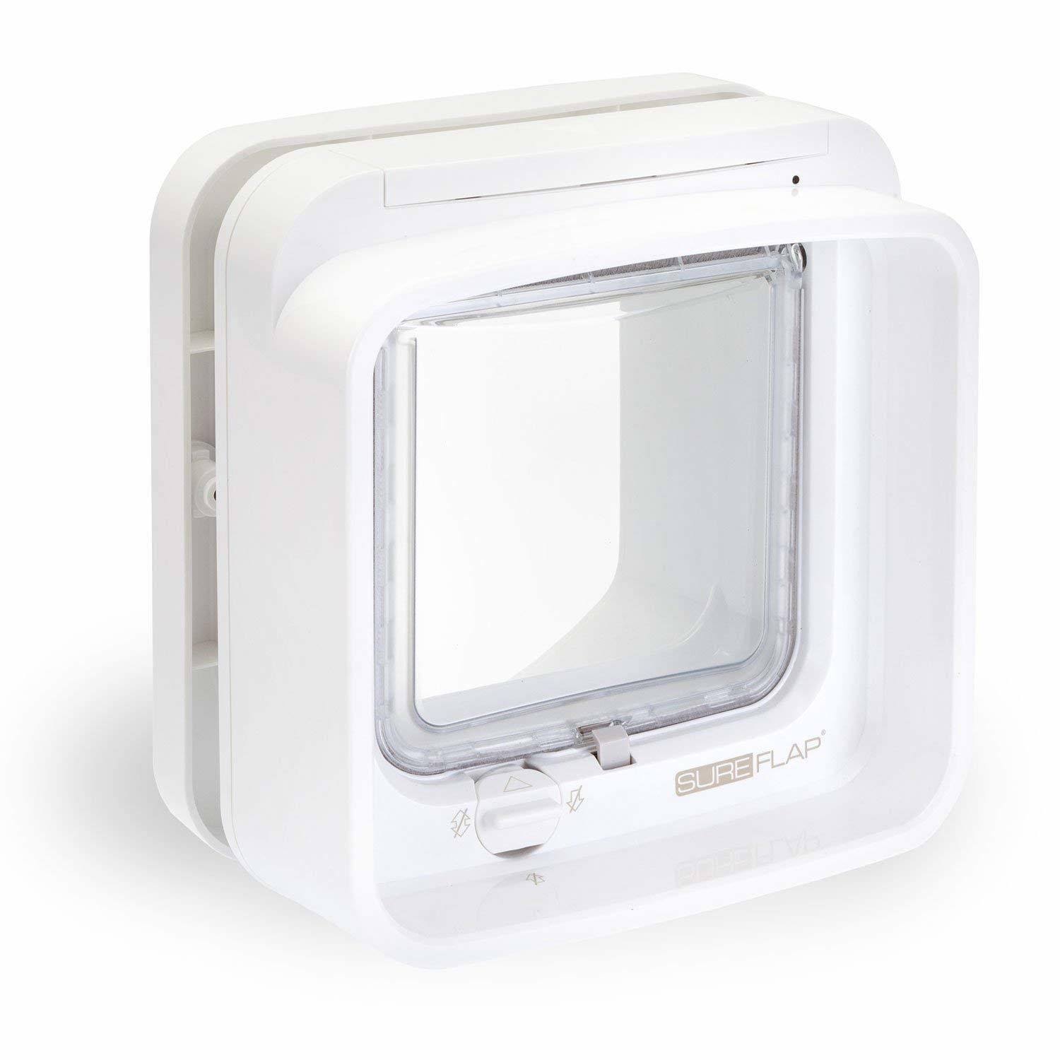 White Microchip Cat Flap D934