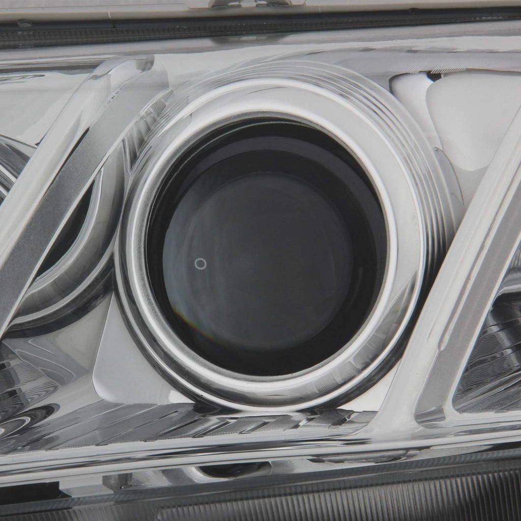 Projector Chrome Headlight Driver Left Side L7498