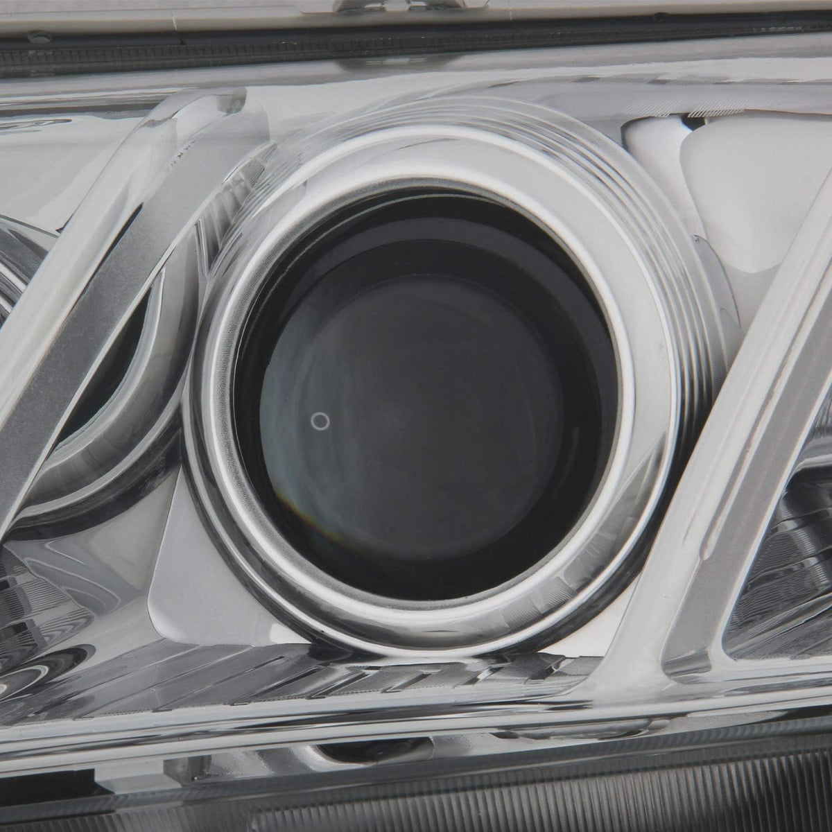 Projector Chrome Headlight Driver Left Side L7498