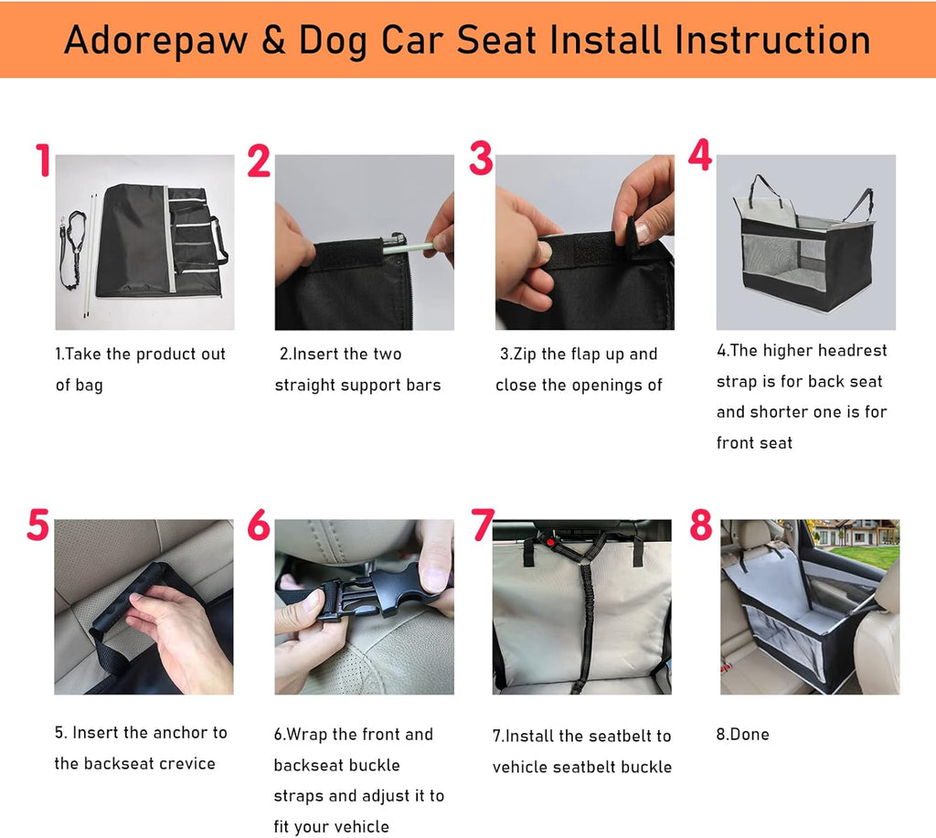 Dog Car Seat Extender for Large Dogs, Waterproof Materials Y6062