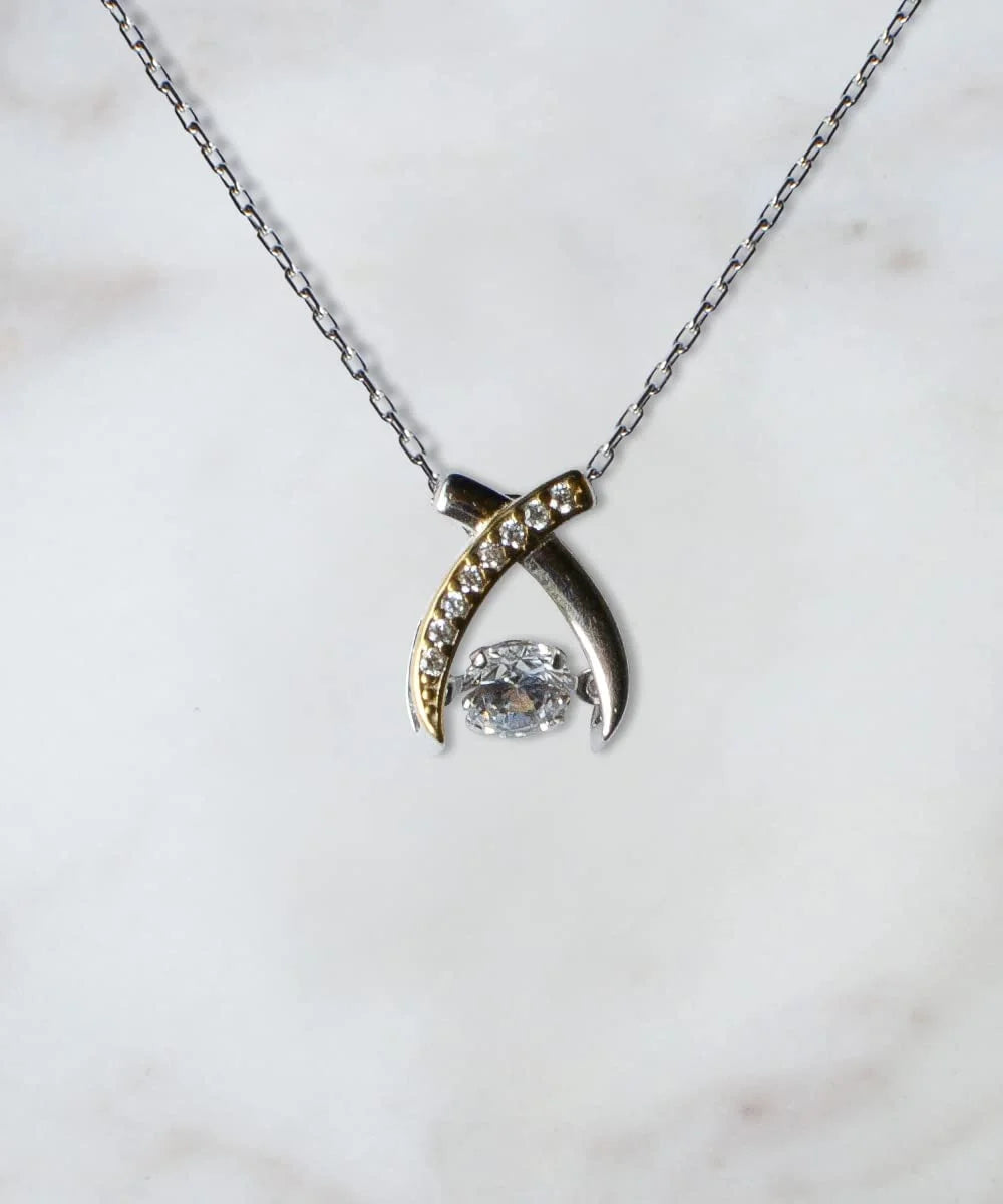Wife Wishbone Dancing Necklace Z430548