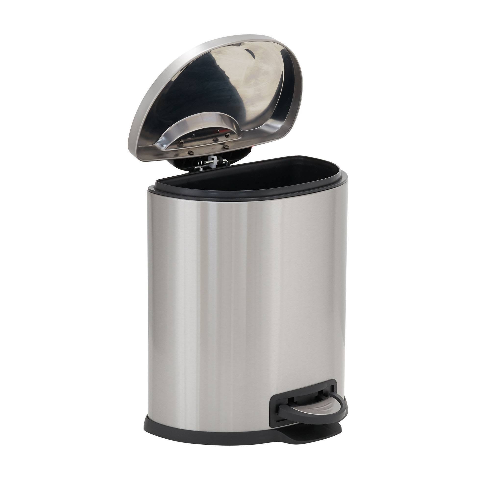 6L Stainless Steel Step Trash Can J295