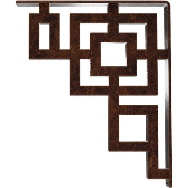 Wrought Iron Bracket Antiqued Copper W323