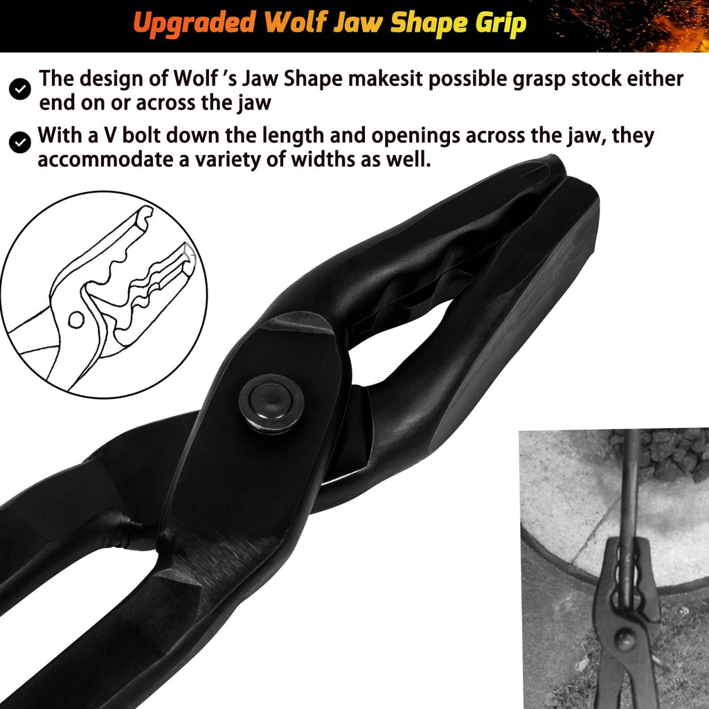 Blacksmith Wolf Jaw Tongs 16 (410mm) Pack of 2 R7449