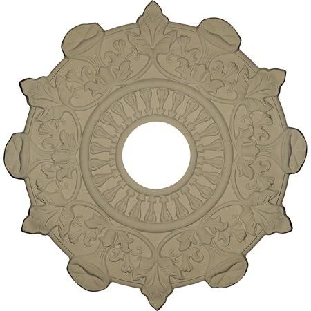 17 1/2x22OD x 4x22ID x 1x22P Hand-Painted Ceiling Medallion Q110474