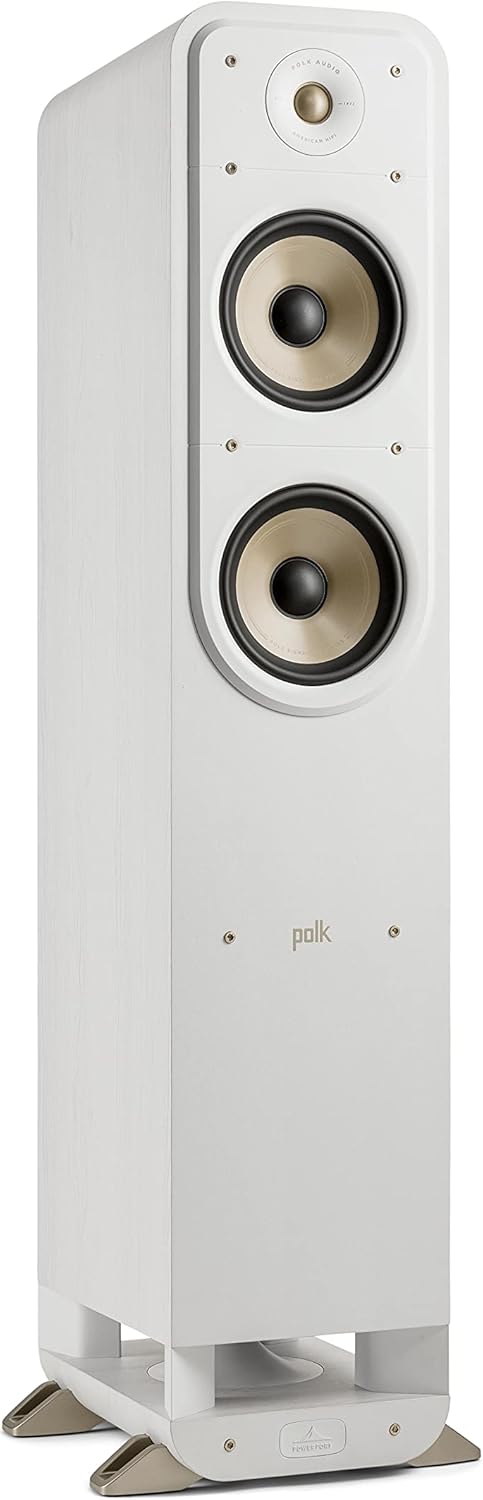 Polk Signature Elite ES55 Tower Speaker, 1" Tweeter & (2) 6.5" Woofers, White-Washed S303108