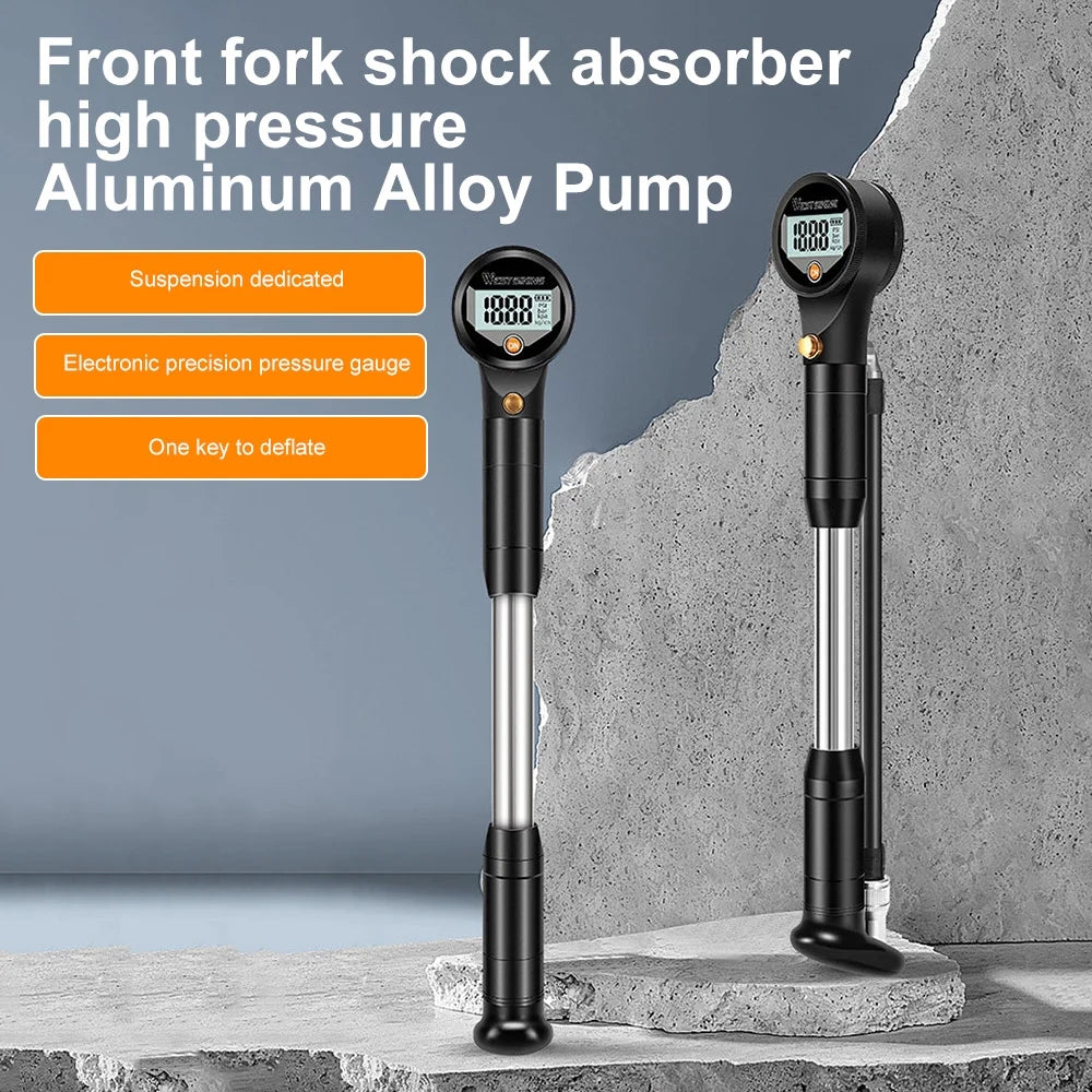 320PSI High Pressure Bike Air Shock Pump with Digital Gauge Q5804