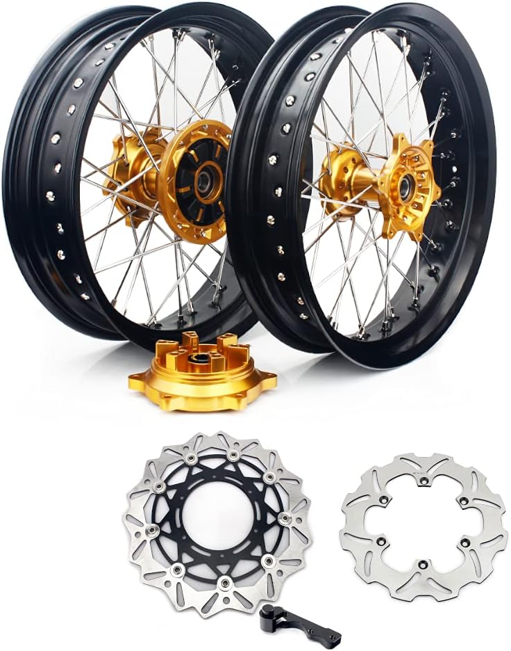 17" Supermoto Wheel Rim Hub Rotors Set Cush Drive B652