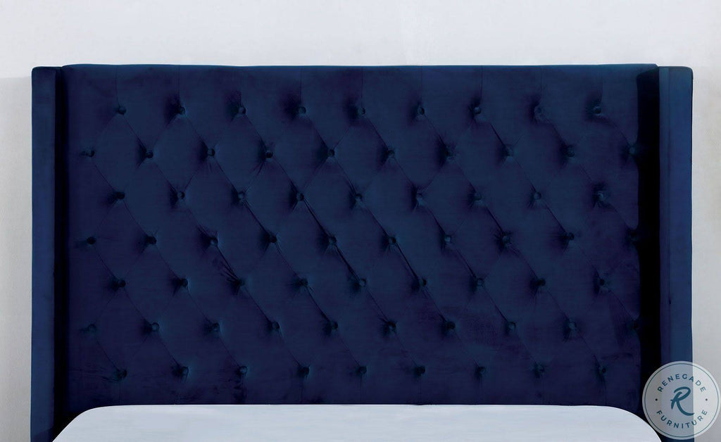 Navy Cal King Bed V1586