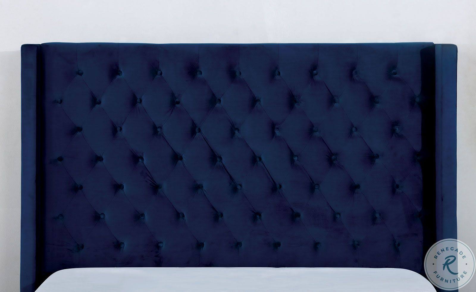 Navy Cal King Bed V1586
