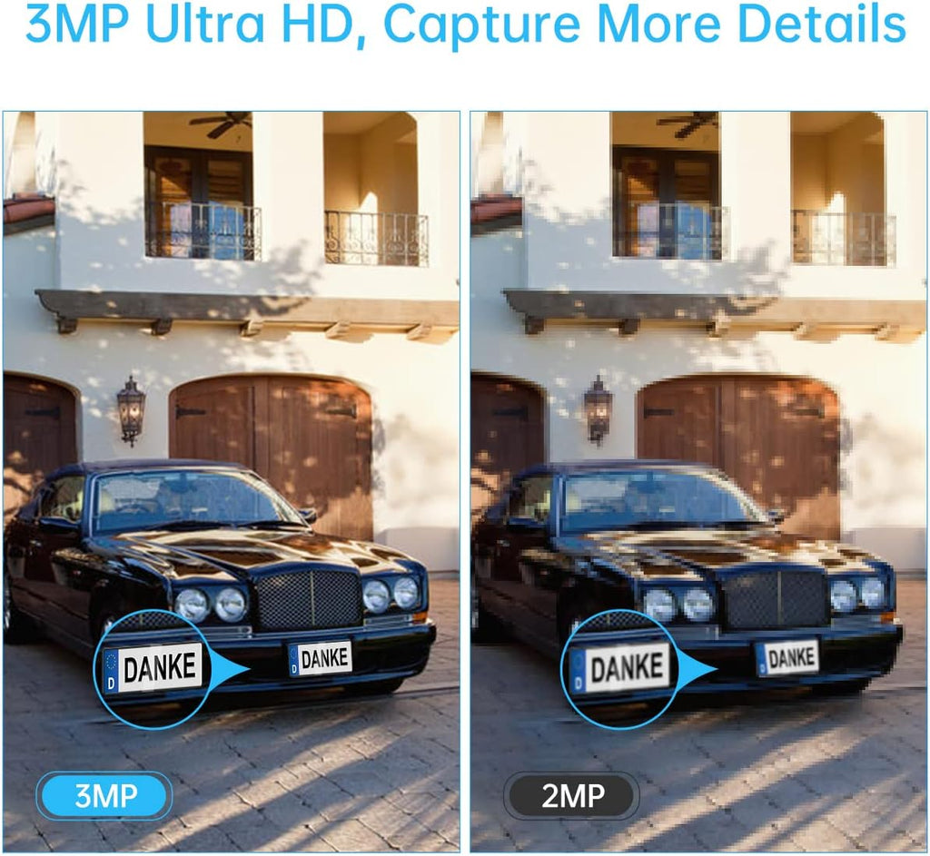 3MP Wireless Security Camera System with 1TB Hard Drive Y1090