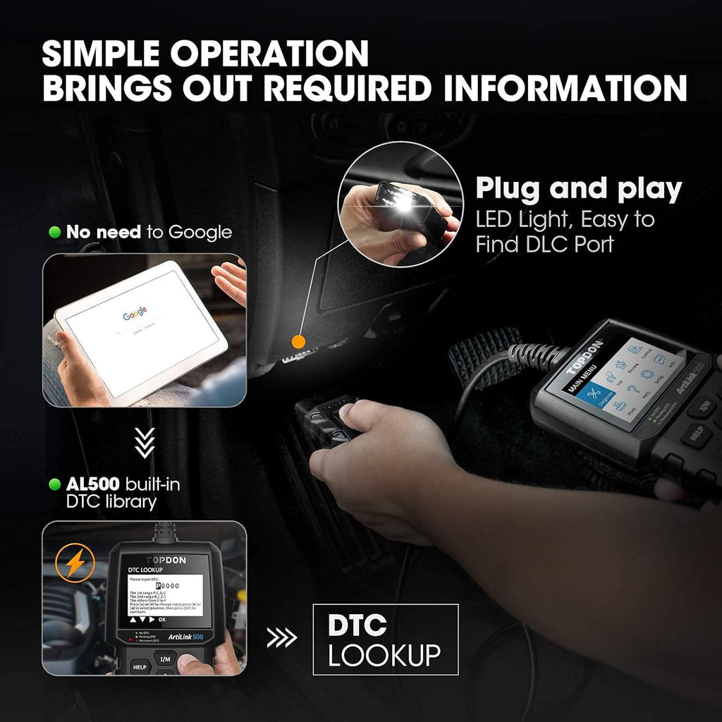 OBD2 Scanner Vehicle Diagnostic Tool with LED Light K8848