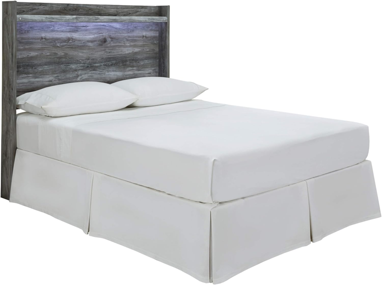 Farmhouse Panel Headboard with USB Charging Stations, King, Whitewash K442988
