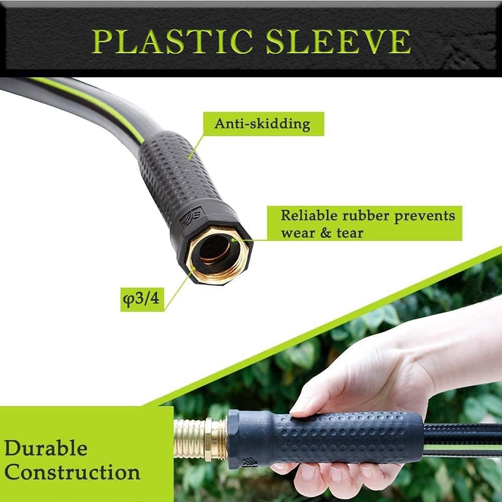3/4 in. X 100ft Heavy Duty PVC Water Hose with Solid Brass Fittings, Pack of 2 E9699