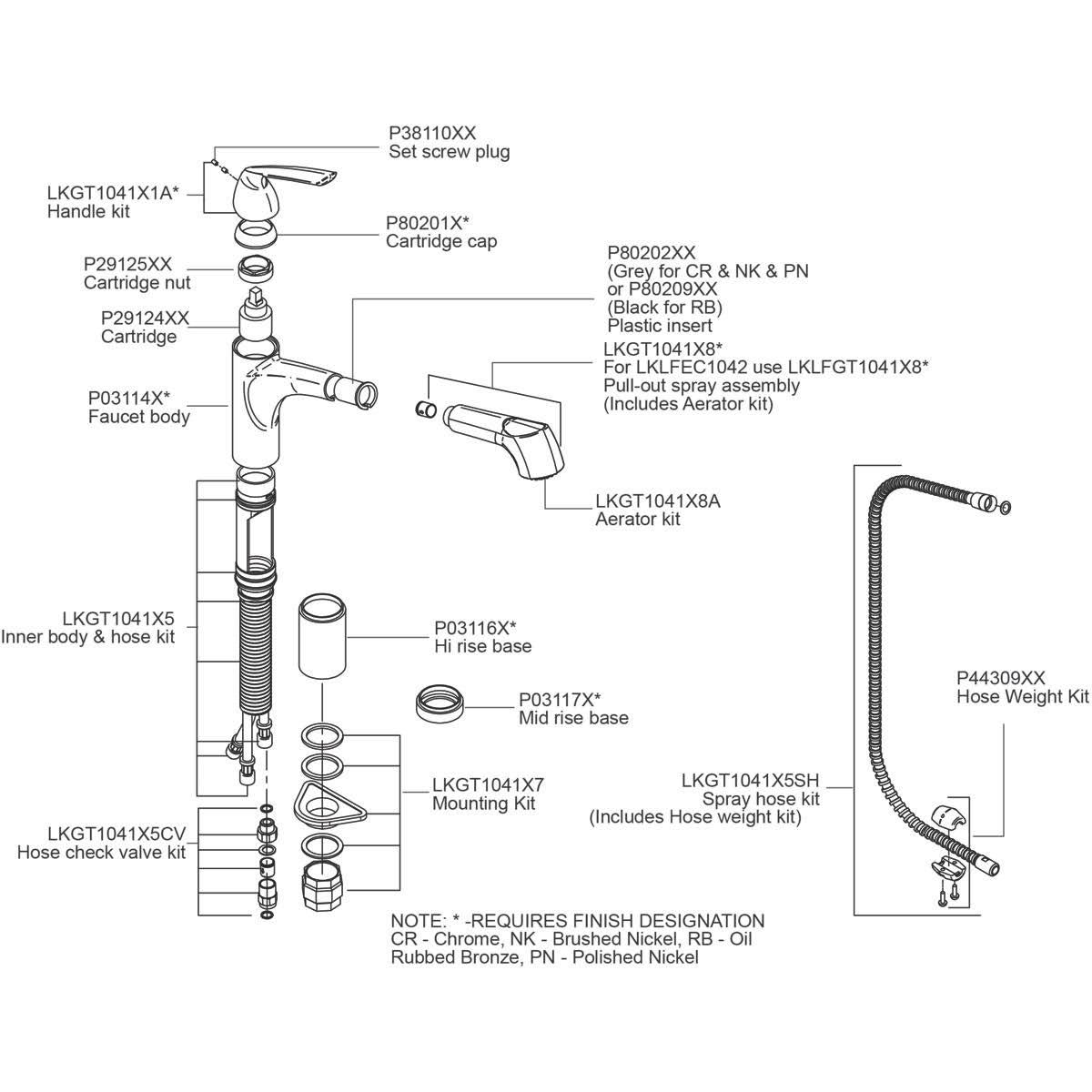Oil Rubbed Bronze Pull Out Single Handle Kitchen Faucet V6769