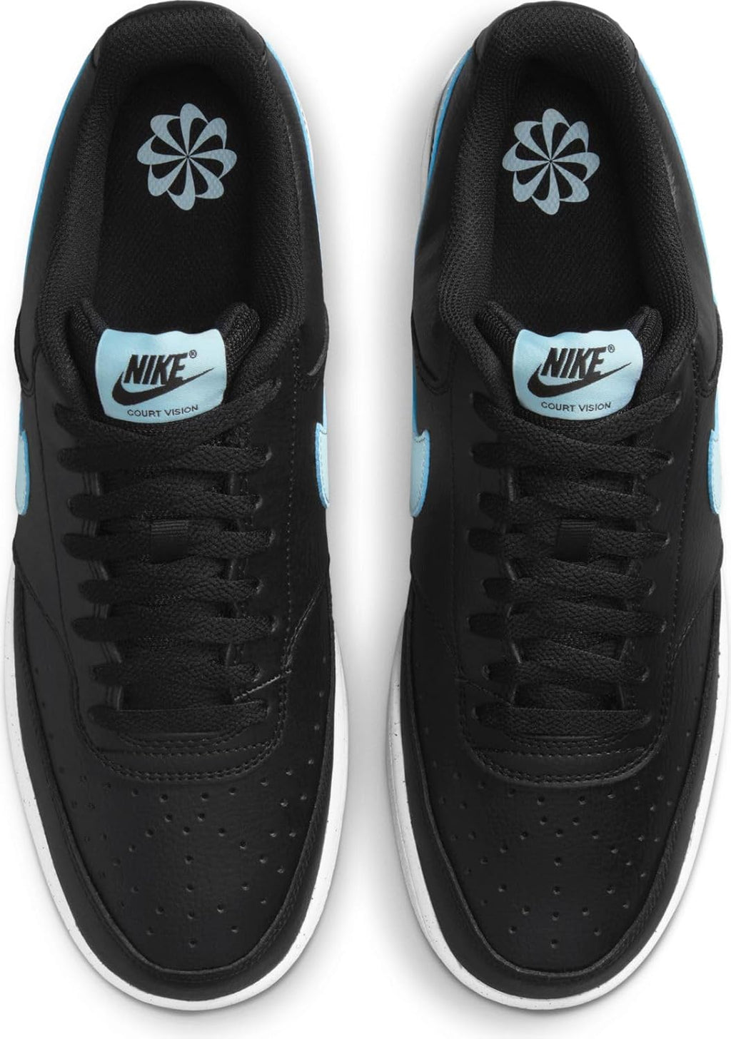 Black White Glacier Blue Low Men's Shoes Y328