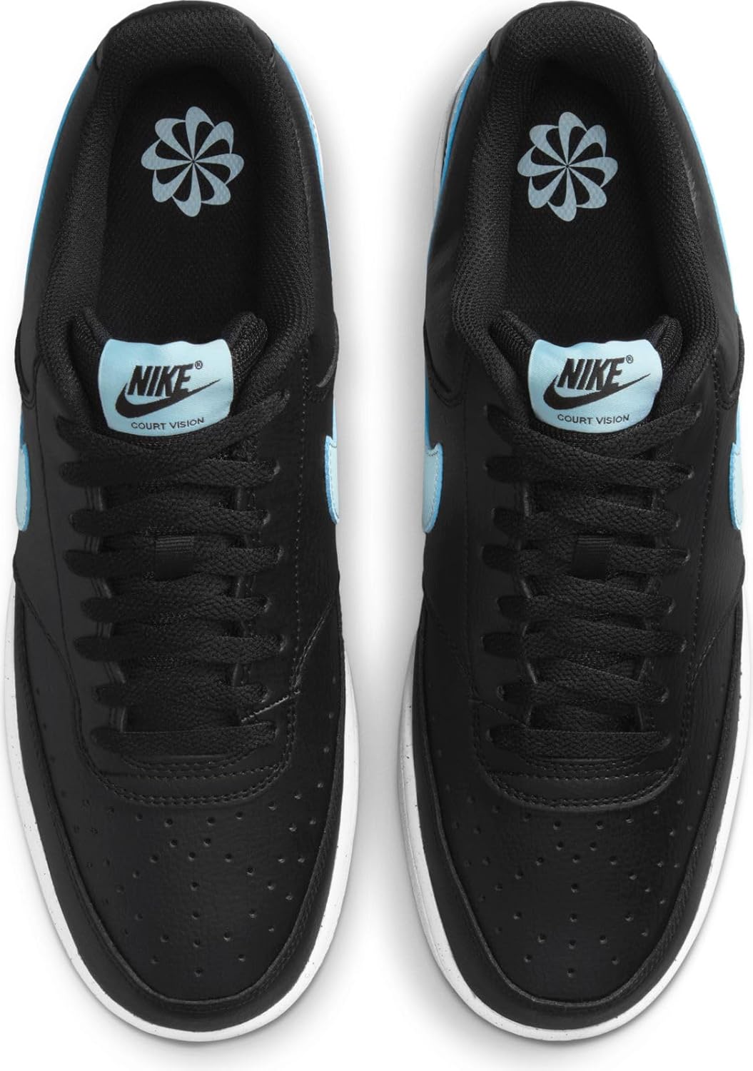 Black White Glacier Blue Low Men's Shoes Y328