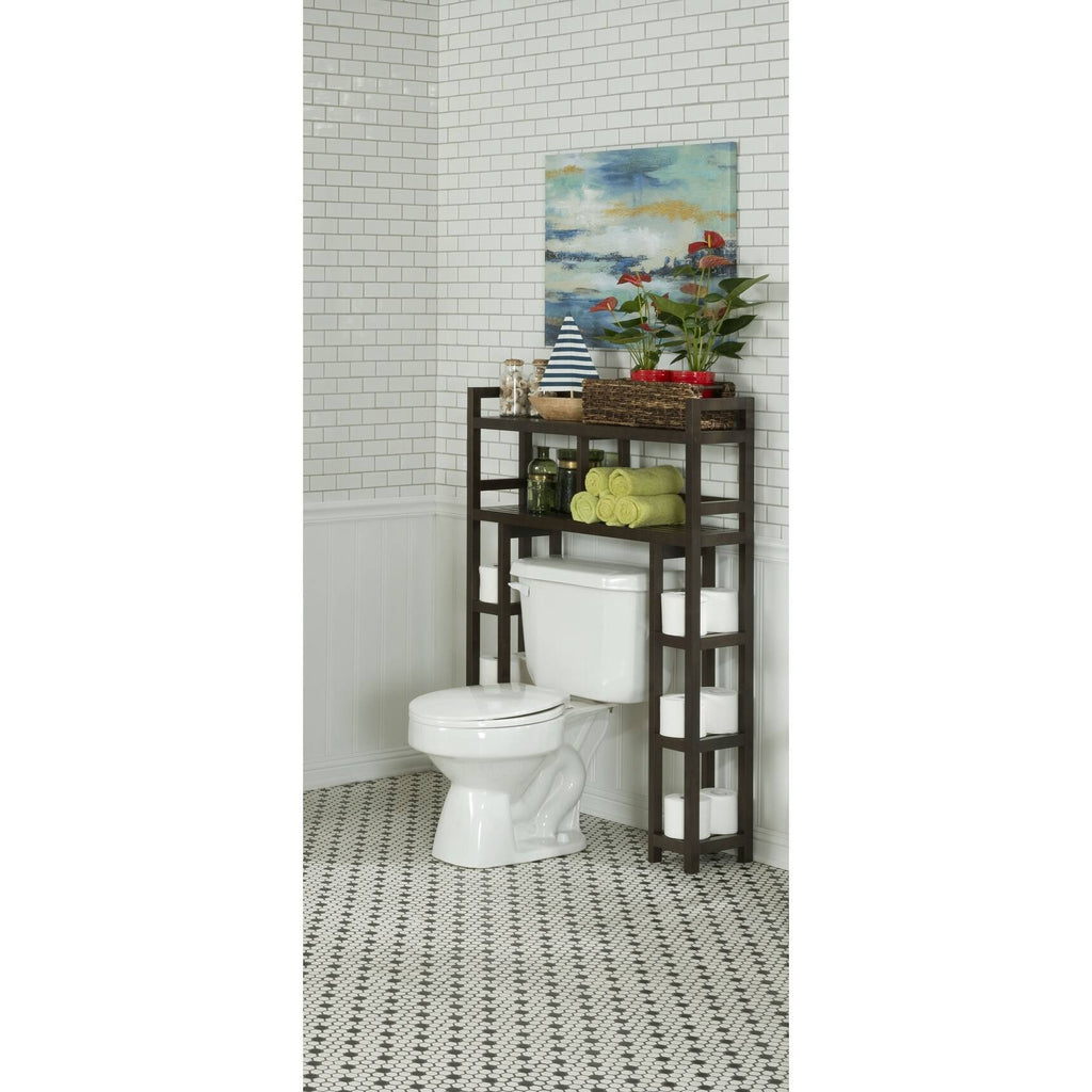 White Bathroom Organizer with 2 Shelves J724