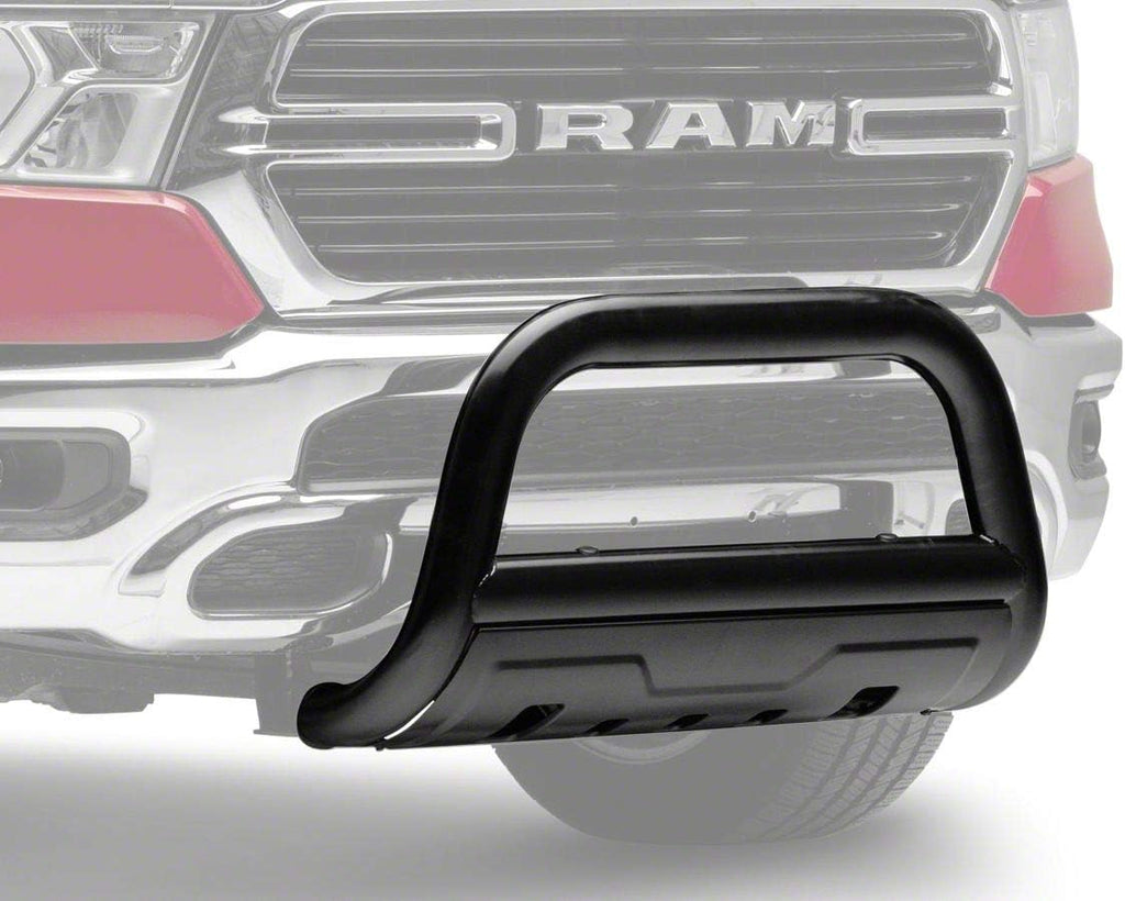 Black Oval Bull Bar with Skid Plate A64925