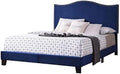 Blue Velvet King Size Upholstered Panel Bed G59447