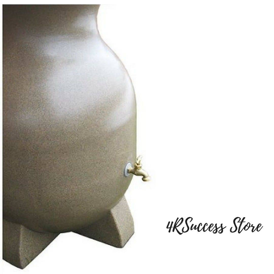 55 Gallon Sandstone Look Rain Barrel Y4588