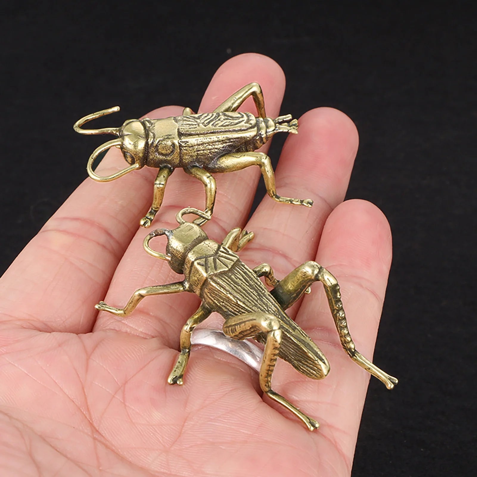 Brass Cricket Statue Desktop Ornament S14367