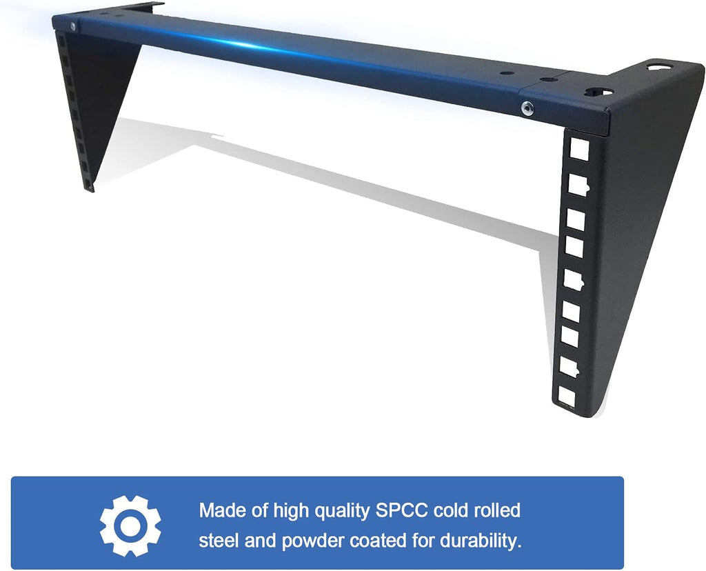 3U Foldable Wall Mount Patch Panel Bracket, 19 inch Steel Vertical Mounting Bracket K52453