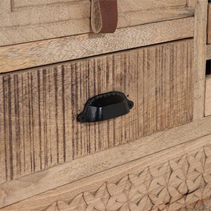 Rustic Wood Multi-Storage Chest in Natural Z7578