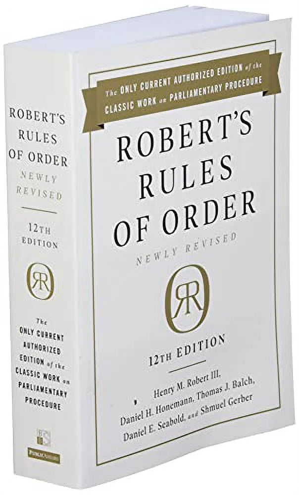 Robert's Rules of Order Newly Revised, 12th edition (Paperback) K1887