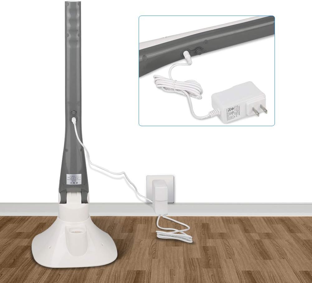 Electric Spin Scrubber with LED Display, Cordless Shower Cleaner with Storage Rack E9484