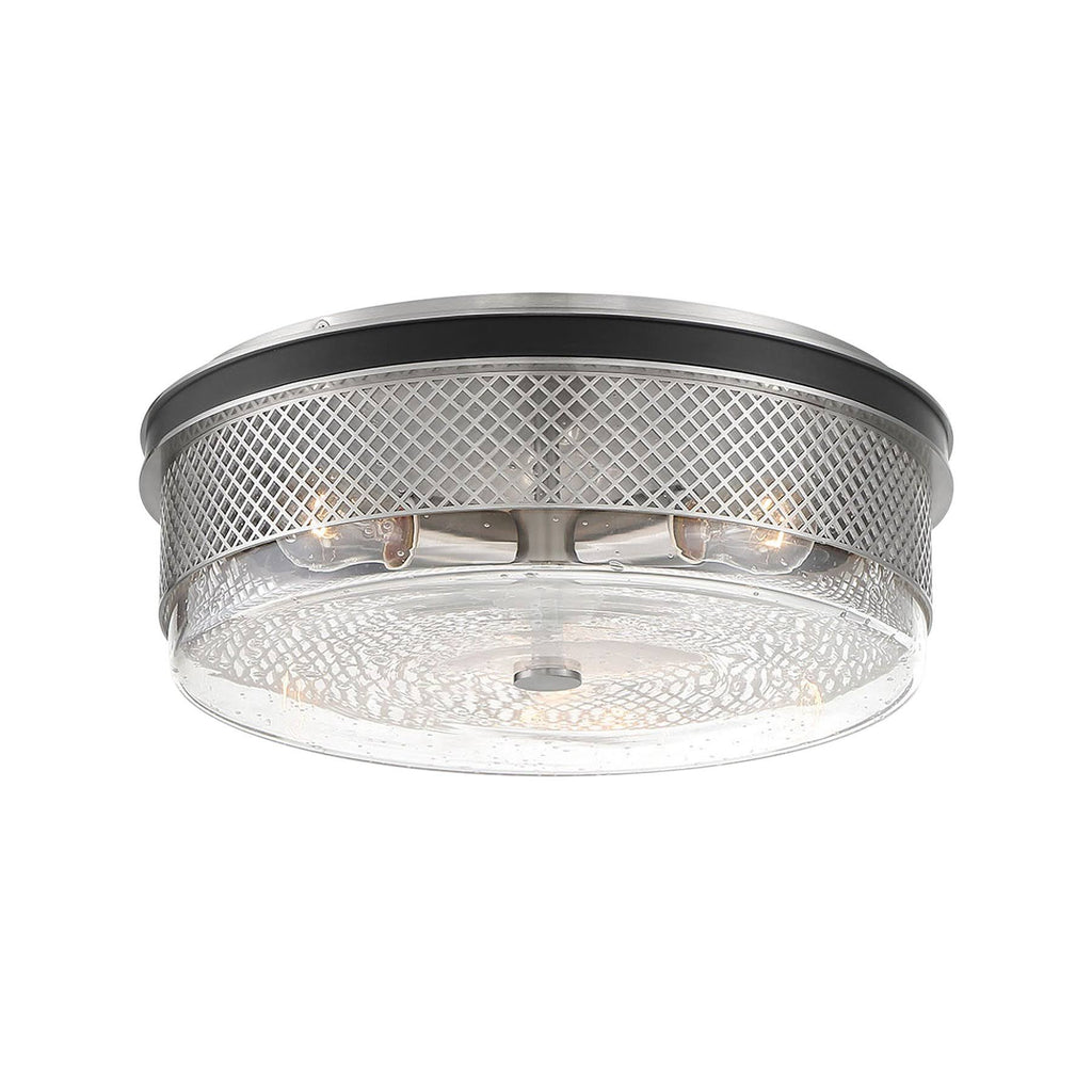 3 Light Flush Mount Coal Brushed Nickel A3901