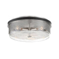 3 Light Flush Mount Coal Brushed Nickel A3901