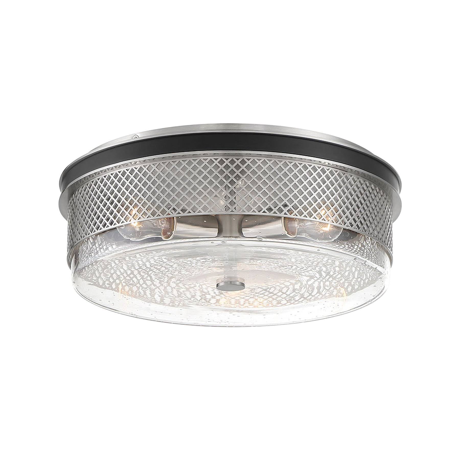 3 Light Flush Mount Coal Brushed Nickel A3901