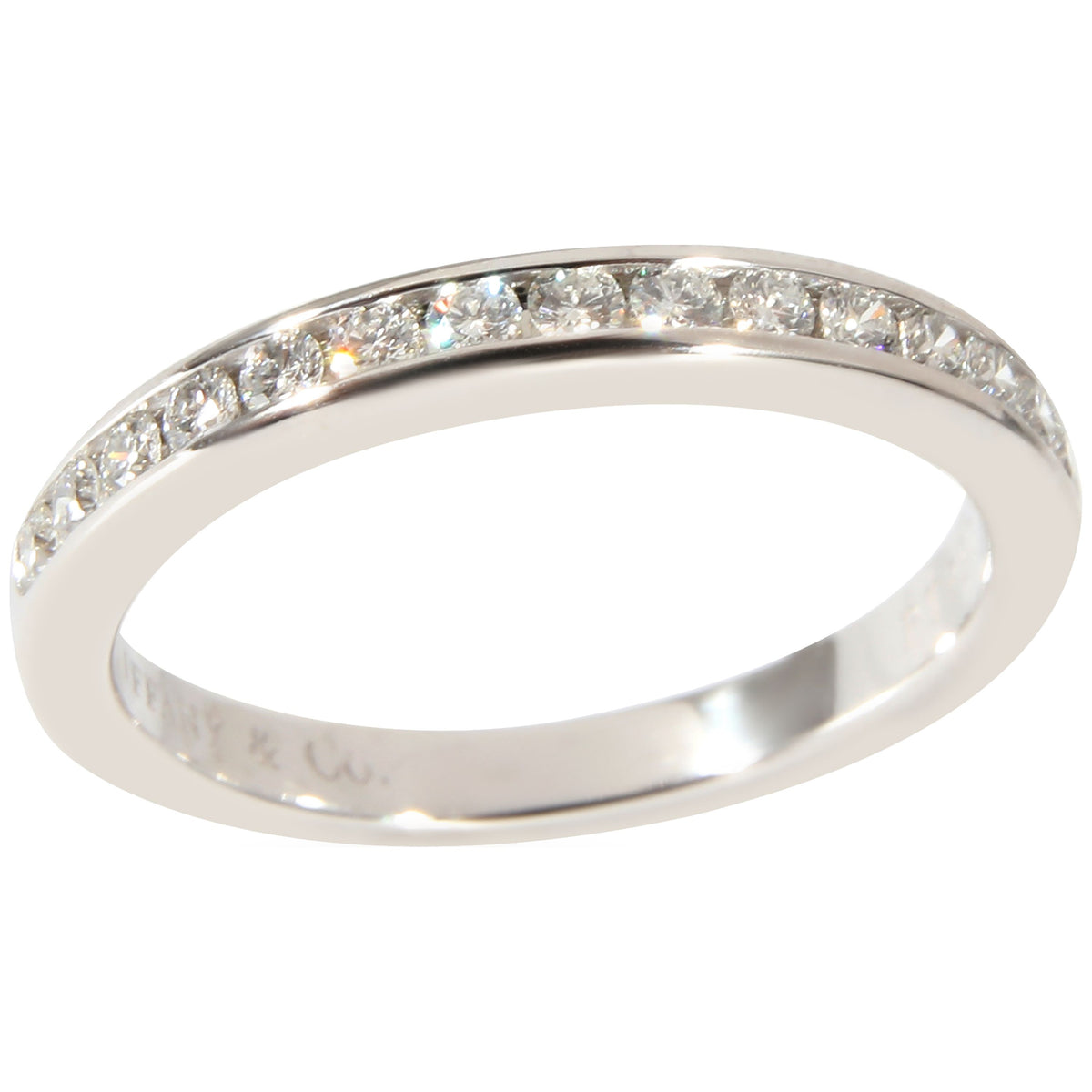 Platinum Wedding Band 0.24 CTW Pre-Owned W23414