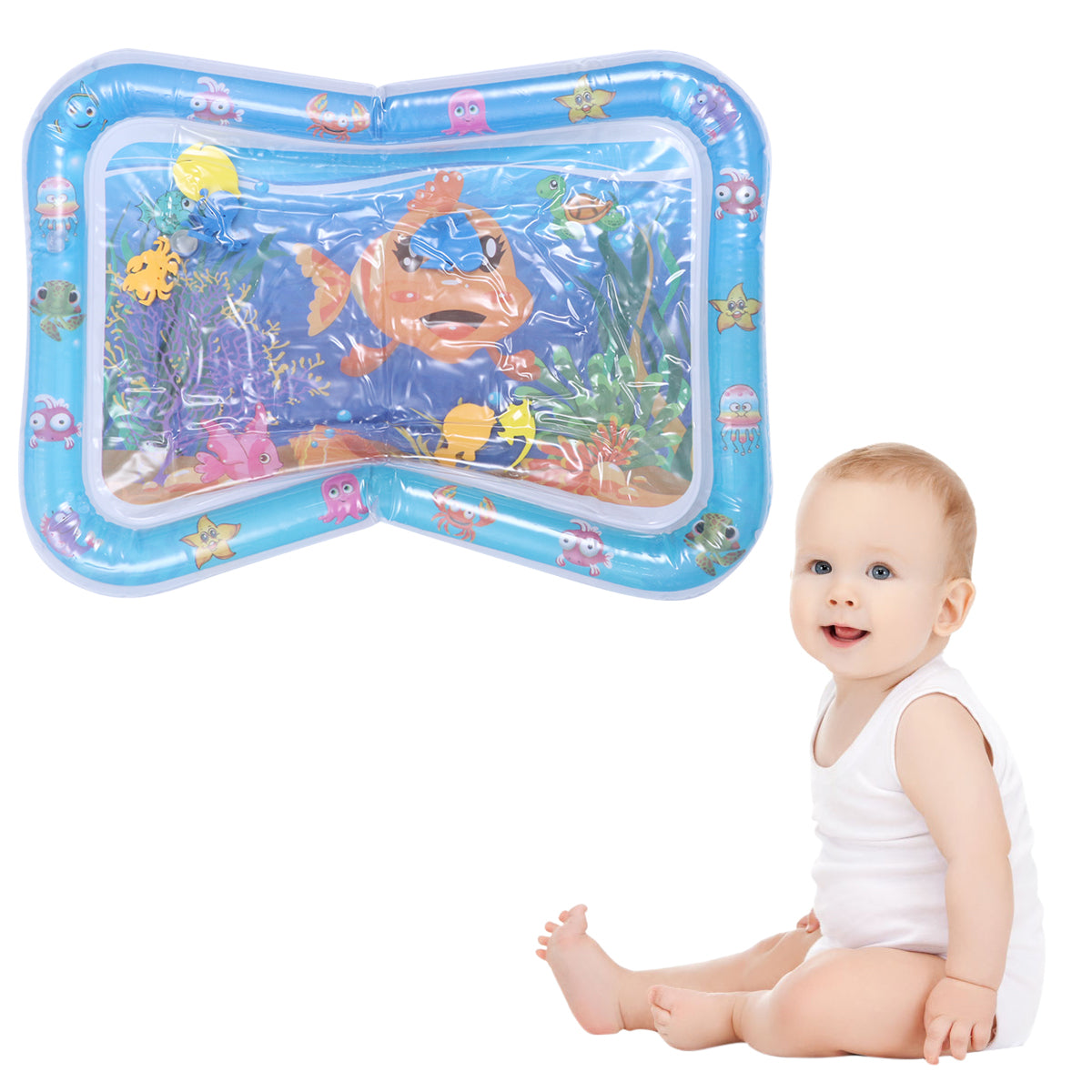Inflatable Crawling Cushion Water Play Mat (Blue) Z7008