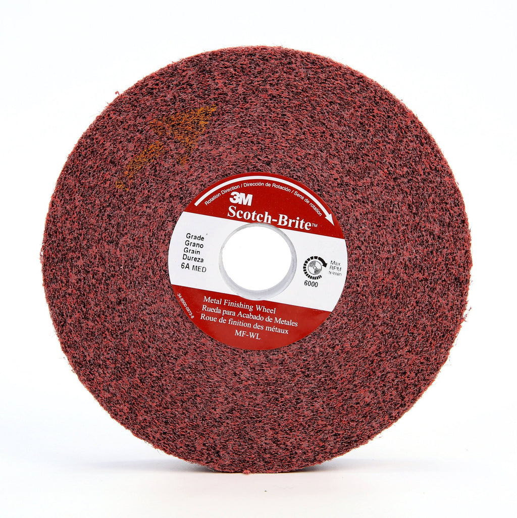 Metal Finishing Wheel 8 in x 1/2 in x 3 in 5A Med 4 per Case N68253