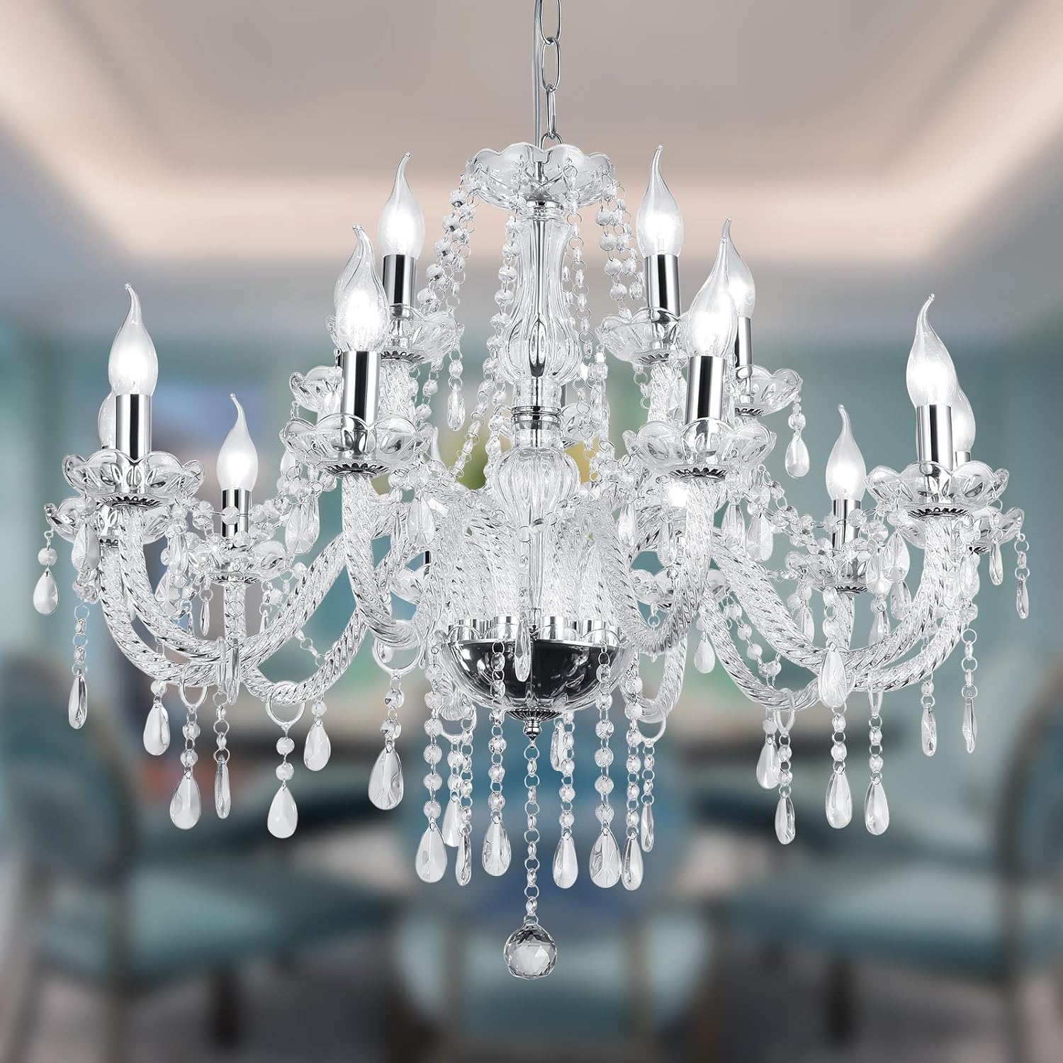 10 Lights K9 Crystal Chandelier F235