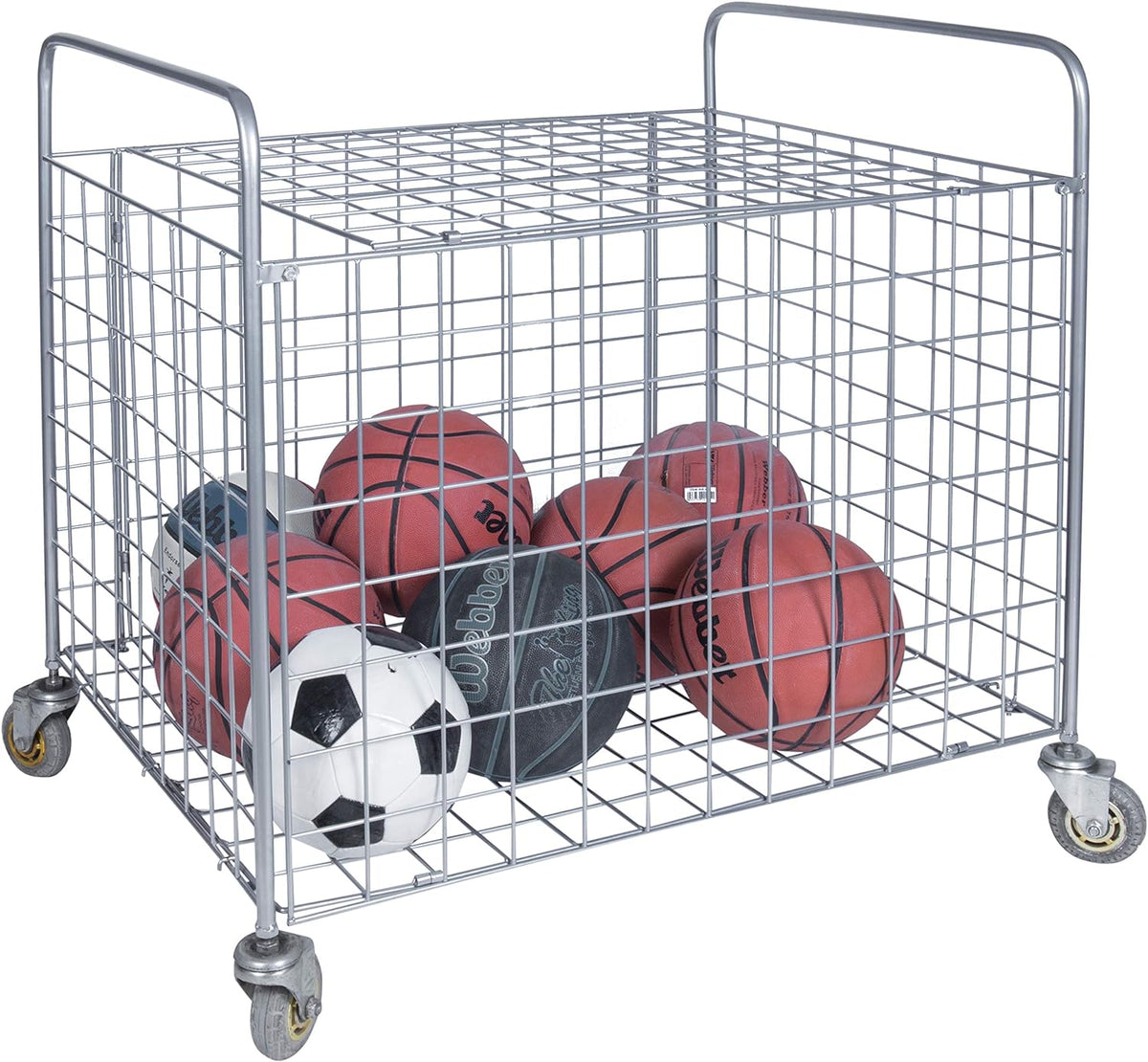 Metal Rolling Multi Sports Ball Storage Cart V39742