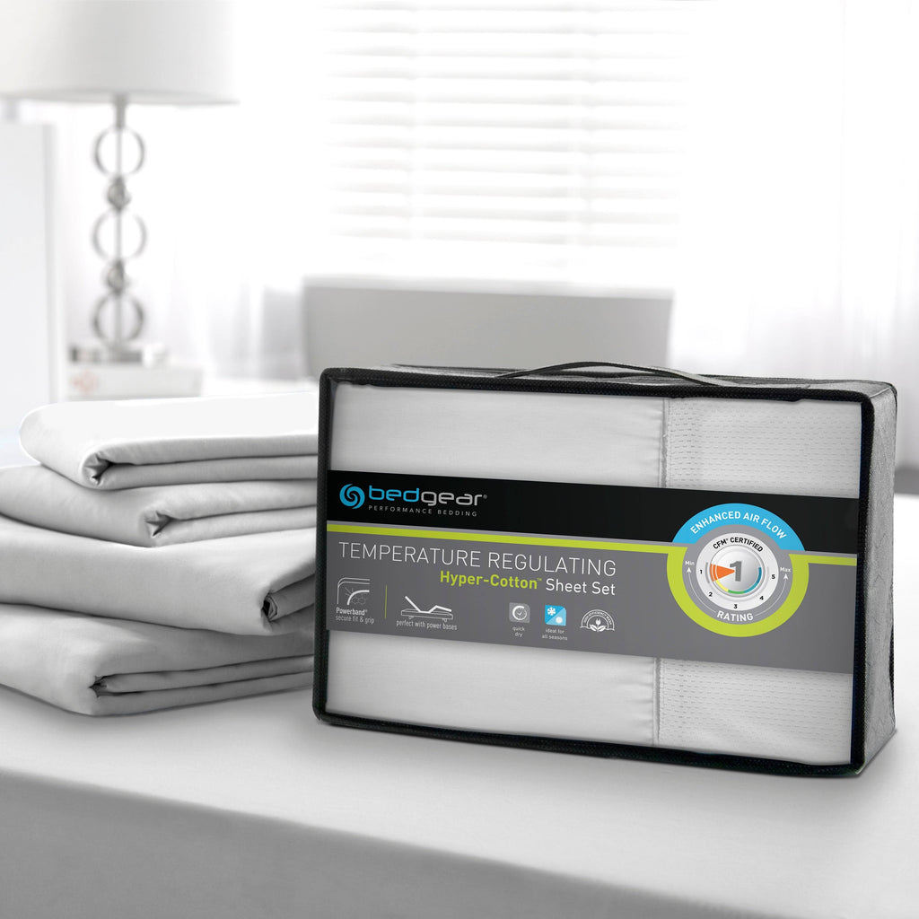 White Split King Cotton Sheets D844