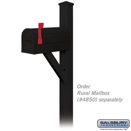 Black Decorative Mailbox Post W53604