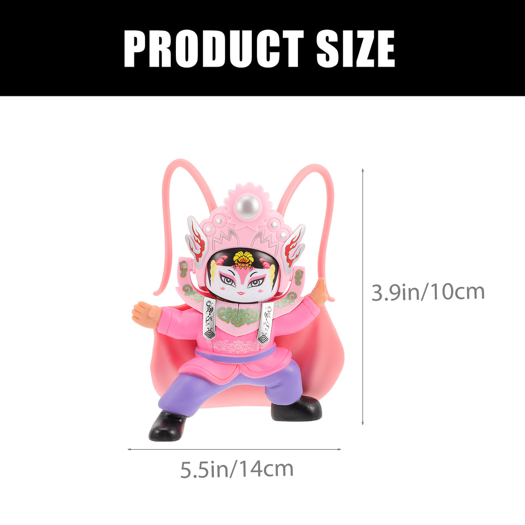 Pink Sichuan Opera Face Doll Ornament W9145