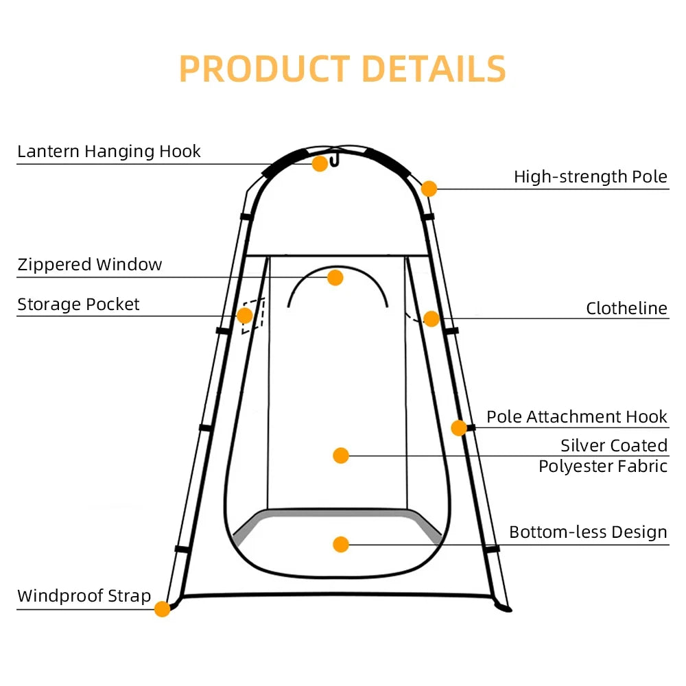 Portable Shower Tent Dressing Room for Camping O523740