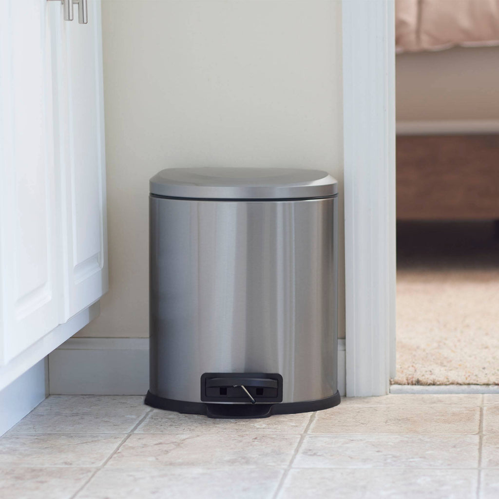 6L Stainless Steel Step Trash Can J295