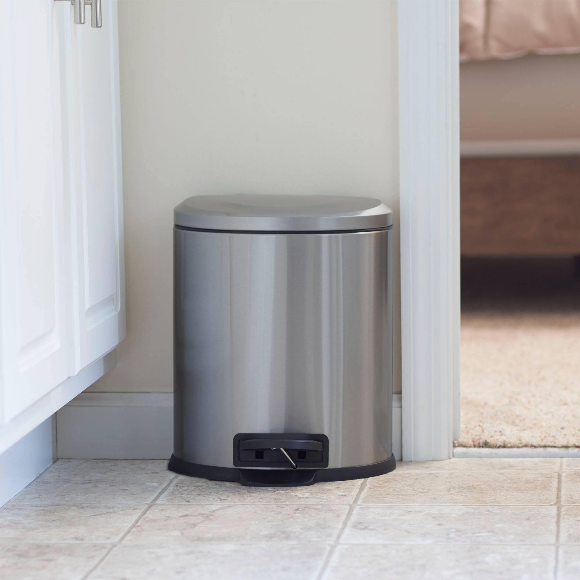 6L Stainless Steel Step Trash Can J295
