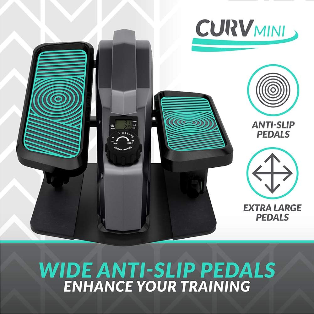 Seated Under Desk Elliptical Trainer with Adjustable Resistance E2985