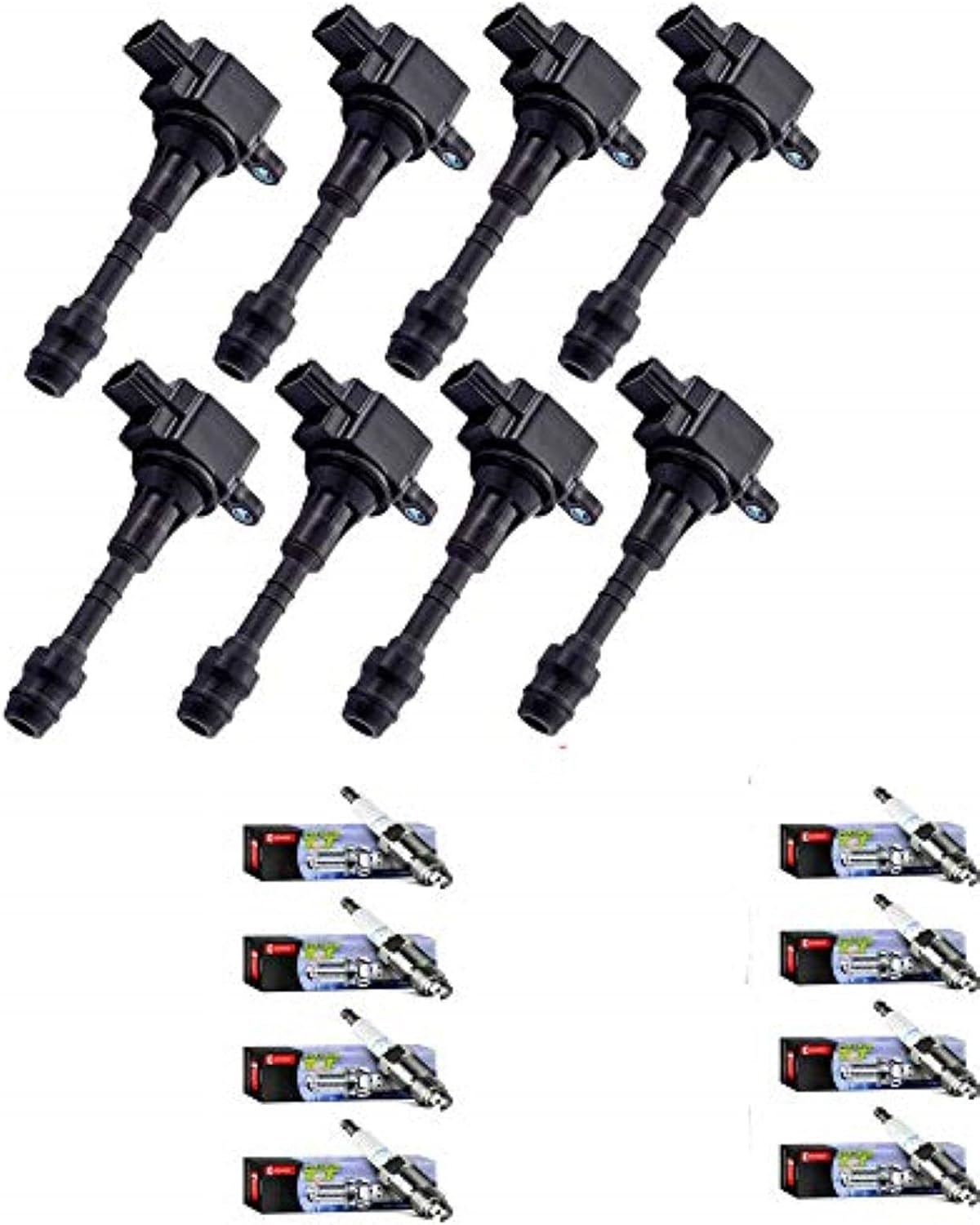 8pcs Ignition Coil Pack and Platinum Spark Plug A81829