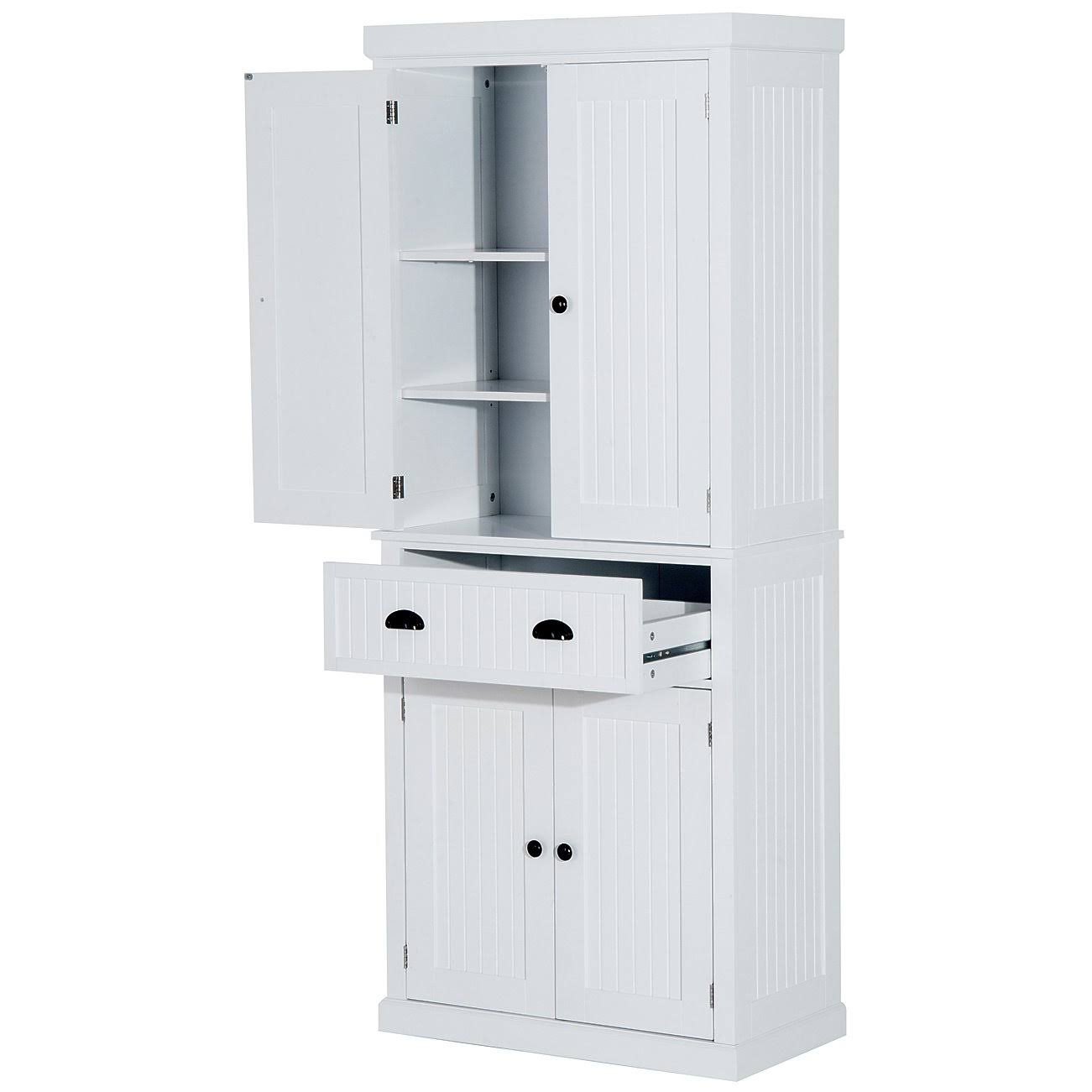 White Tall Kitchen Pantry Cabinet W11375