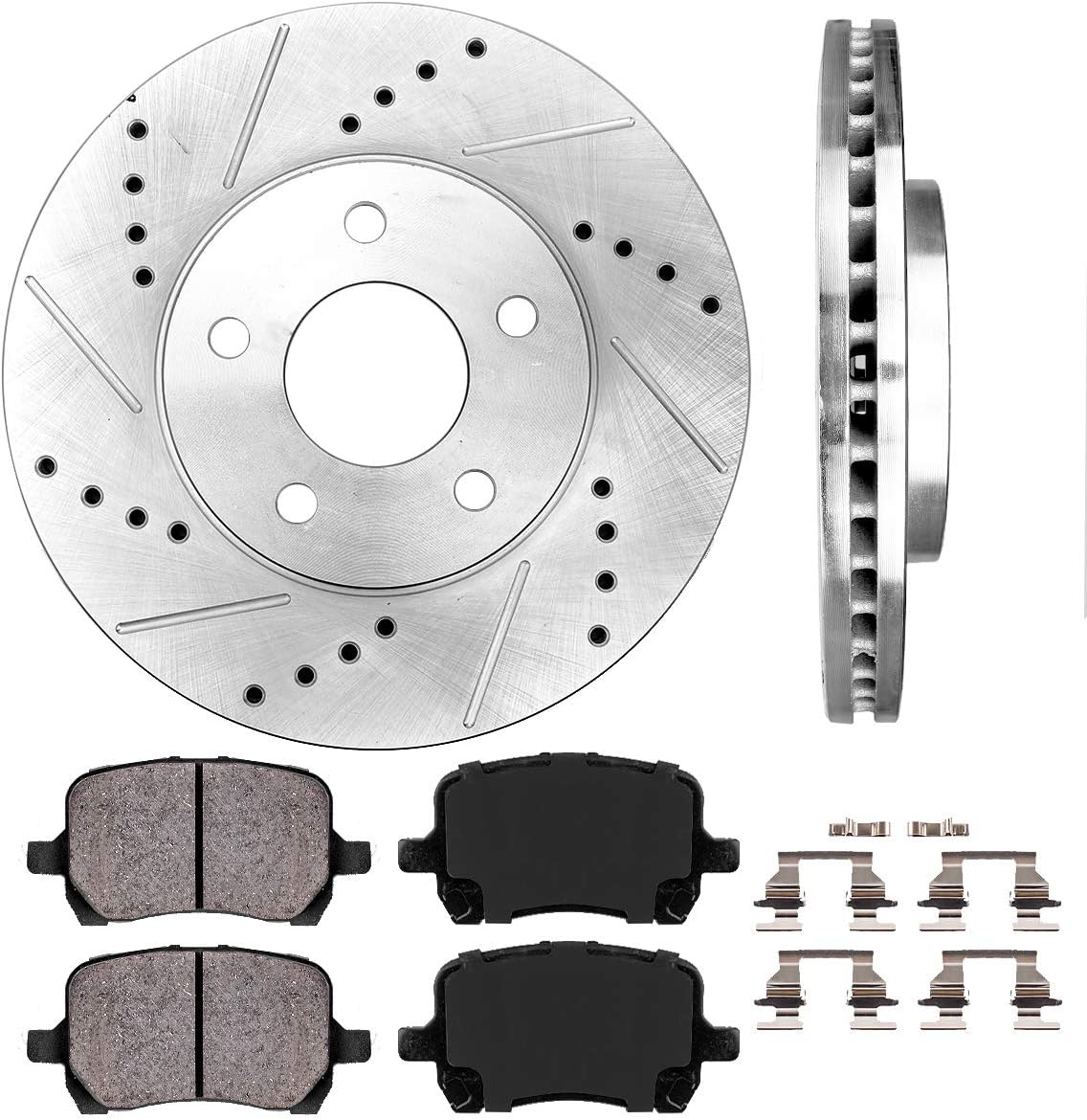Brake Disc Rotors with Ceramic Brake Pads and Hardware I55165