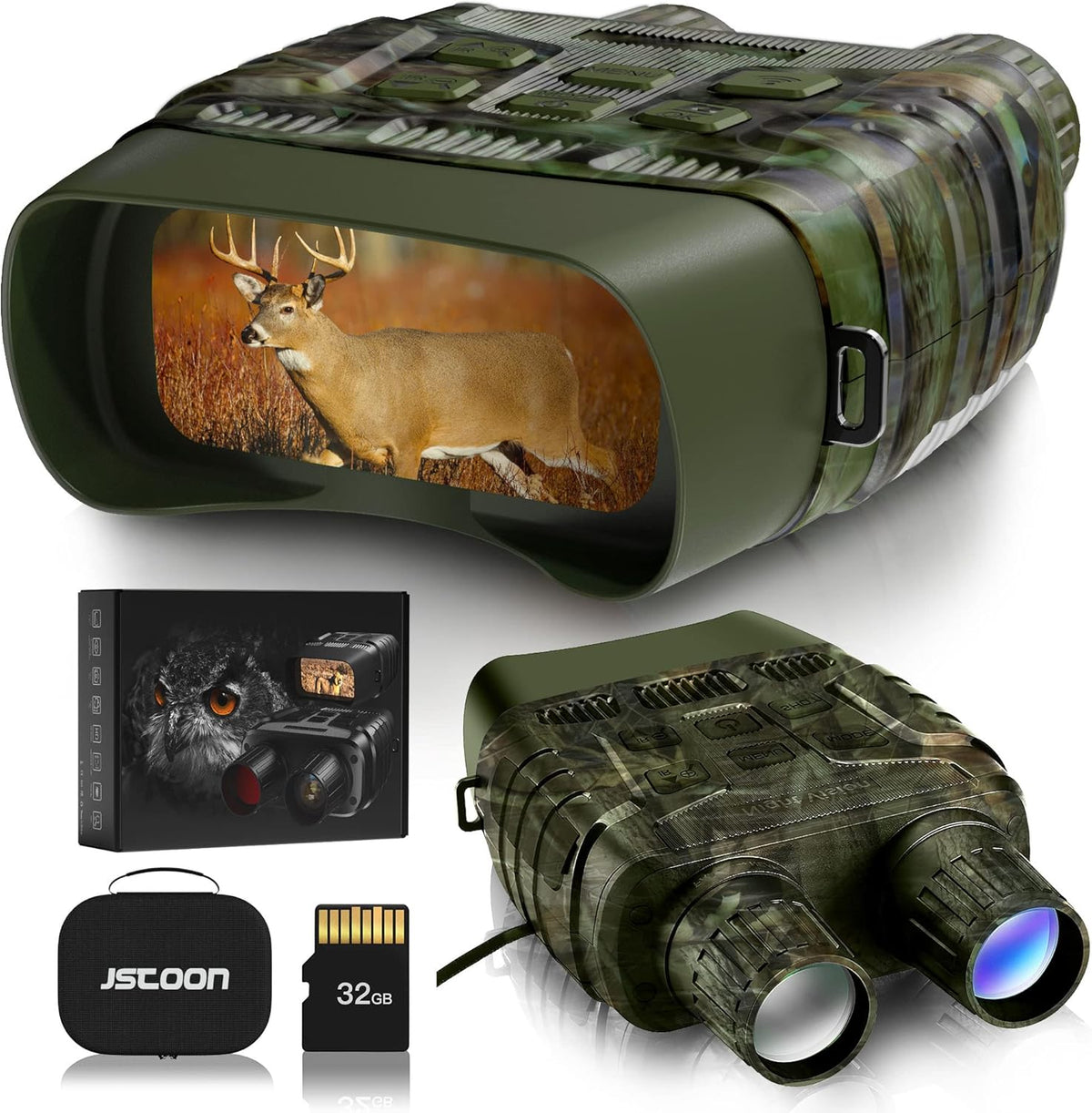 Digital Infrared Night Vision Binoculars with HD 960p Image & Video from 300m M2332
