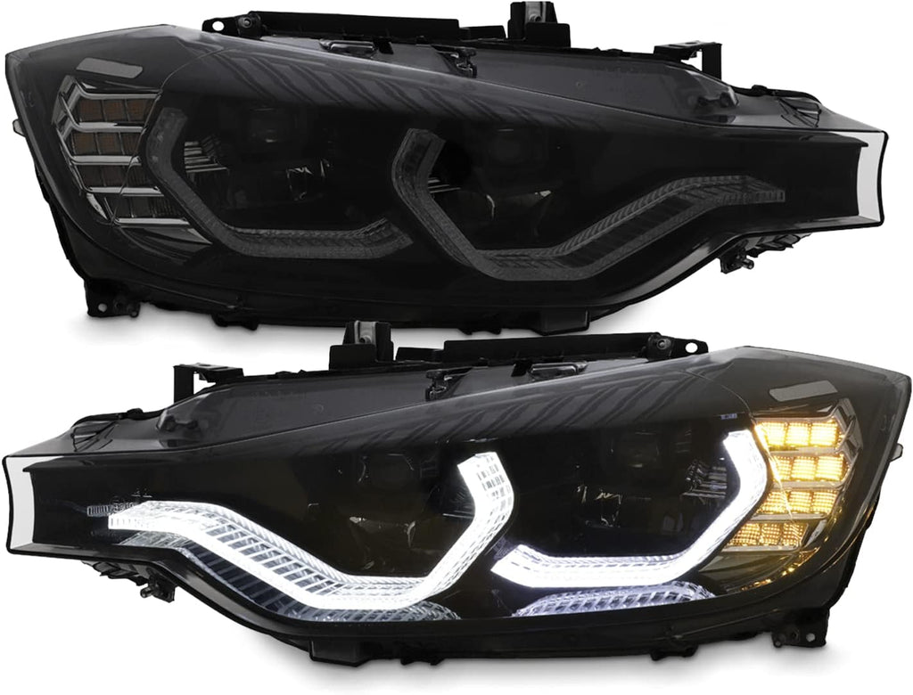 Black Smoked Projector Headlight Pair S19394
